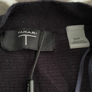 Tahari Women's Navy BlueShirt-Sleeve Cardigan